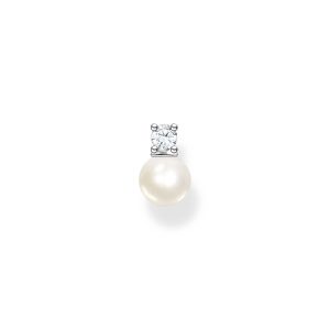 Thomas Sabo True Romance Einzel Ohrstecker Perle mit weißem Stein silber H2214-167-14