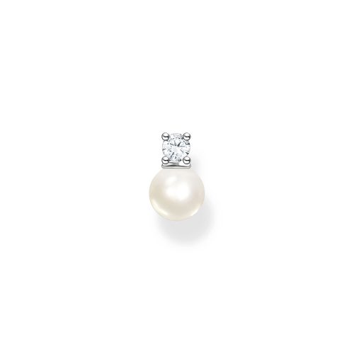 Thomas Sabo True Romance Einzel Ohrstecker Perle mit weißem Stein silber H2214-167-14