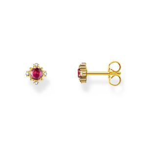 Thomas Sabo True Romance Ohrstecker Vintage mit rotem Stein vergoldet H2311-995-10