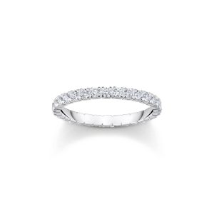 Thomas Sabo True Romance Ring in zartem Design mit weißen Steinen Silber TR2467-051-14