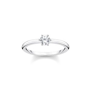 Thomas Sabo True Romance Ring weißer Stein silber TR2313-051-14
