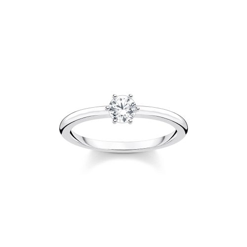 Thomas Sabo True Romance Ring weißer Stein silber TR2313-051-14