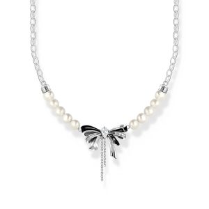 Thomas Sabo True Romance Schleifen-Kette mit Perlen Lovely Romance Silber KE2295-167-11